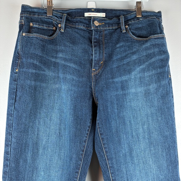 Levi’s 505 Regular Fit Straight Leg Jeans Medium Wash Size 14 - Picture 6 of 13